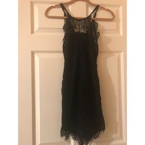 Free people black lace dress